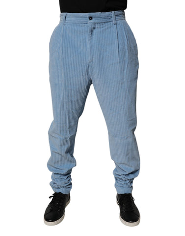 Light Blue Corduroy Cotton Skinny Denim Jeans