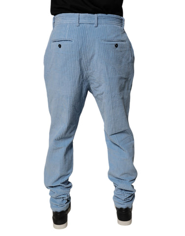 Light Blue Corduroy Cotton Skinny Denim Jeans
