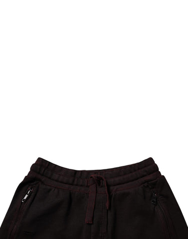 Maroon Cotton Sweatshorts Men Bermuda Shorts