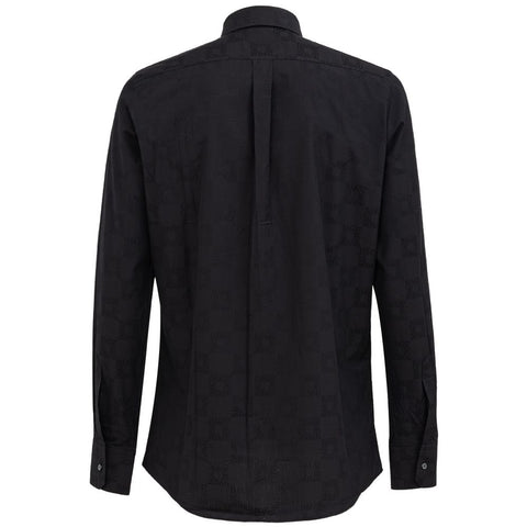 Black Cotton Dress Shirt
