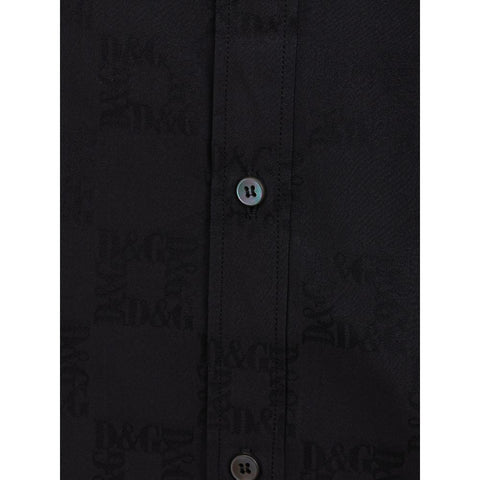 Black Cotton Dress Shirt
