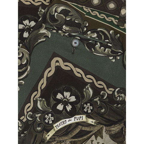 Green Cotton Casual Pants