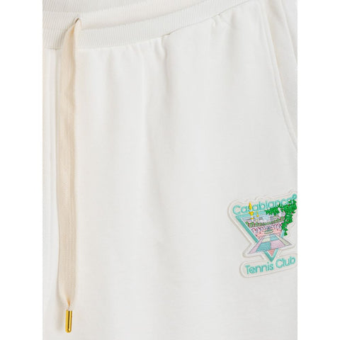 White Cotton Athletic Pants