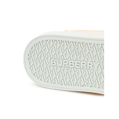 Pink Leather Low Top Sneakers