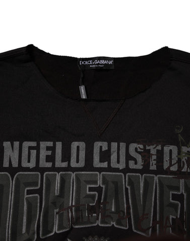 Black DG Heaven Crew Neck Pullover Sweater