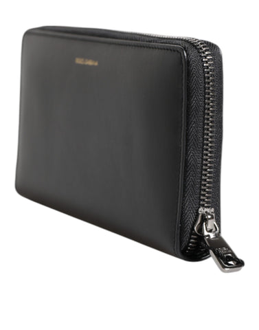 Black Blue Exotic Leather Embossed Continental Wallet