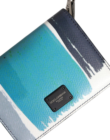 Multicolor Leather DG Logo Bifold Card Holder Wallet