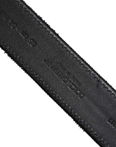 Black Cotton Silver Tone Metal Buckle Belt