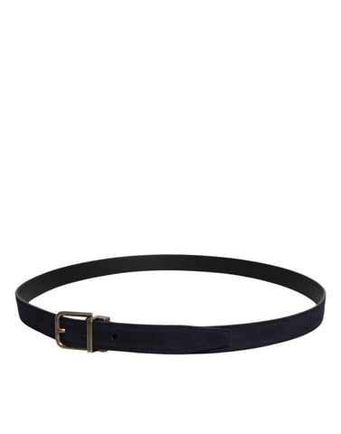 Black Goat Leather Metal Buckle Classic Belt