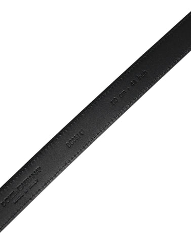 Black Goat Leather Metal Buckle Classic Belt