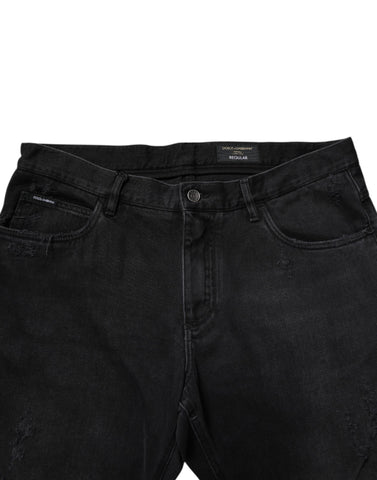 Black Cotton Skinny Men Denim Jeans