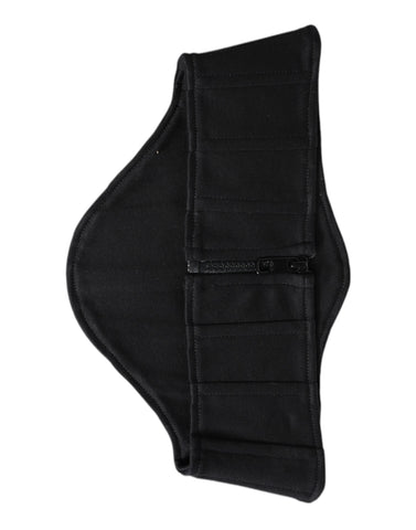 Black Cotton Waist Tuxedo Belt Cummerbund