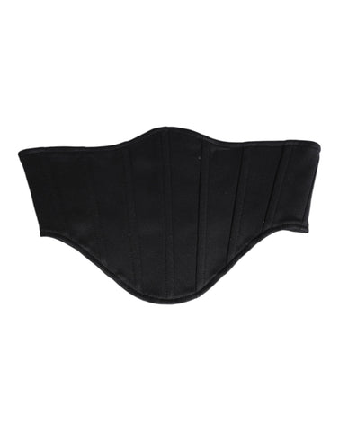 Black Cotton Waist Tuxedo Belt Cummerbund
