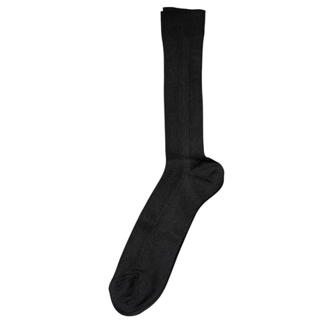 Black Cotton DG Logo Mid Calf Men Socks
