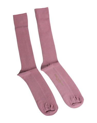 Rose Pink Cotton Over The Calf Socks