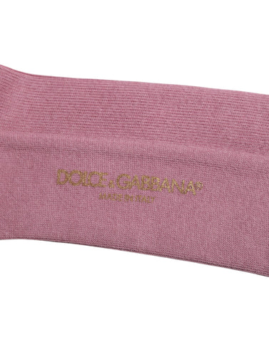 Rose Pink Cotton Over The Calf Socks