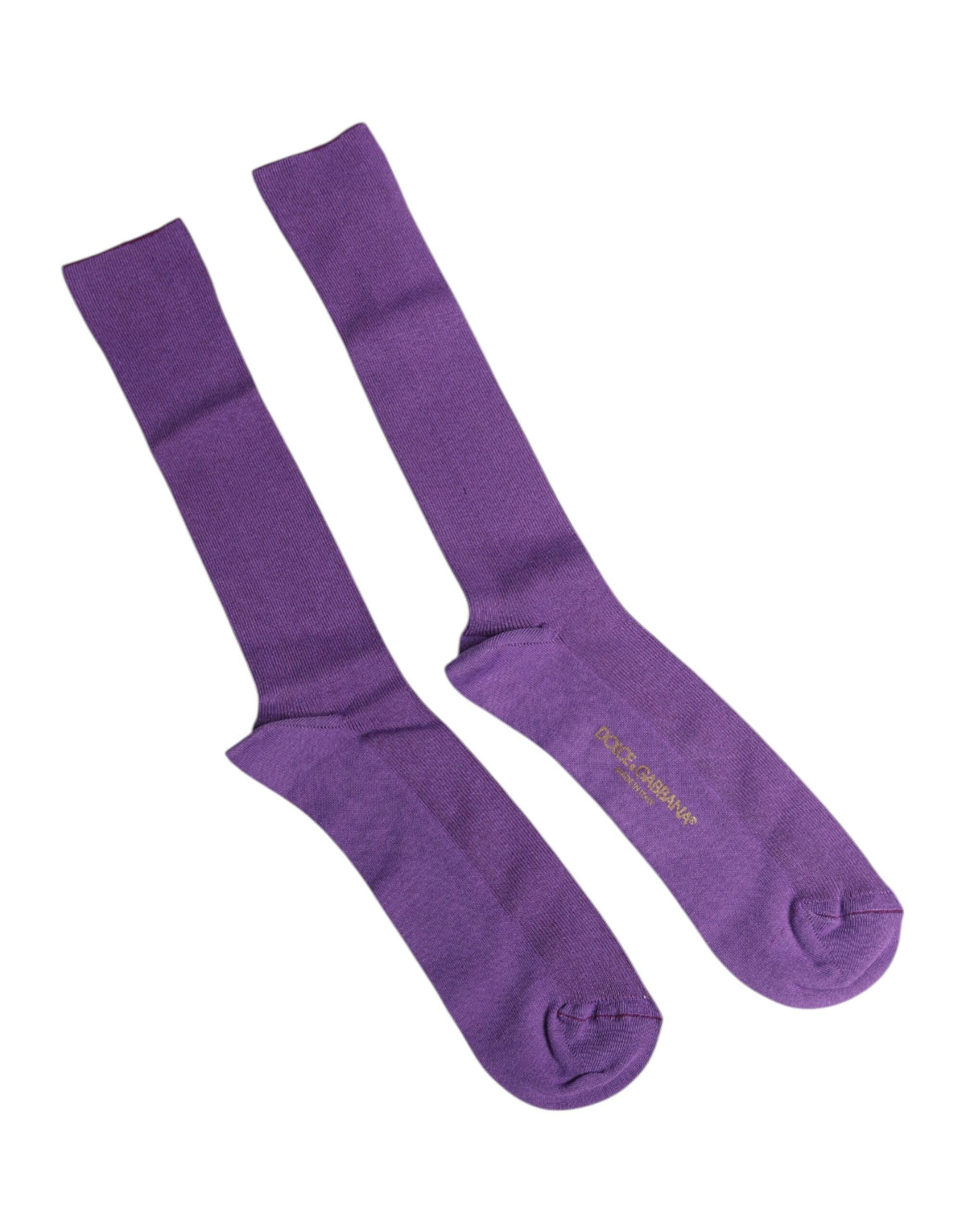 Purple Cotton Logo Over The Calf Socks