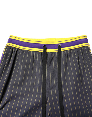 Wielokolorowe bawełniane spodnie dresowe dla mężczyzn