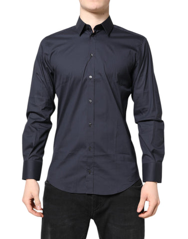 Dark Blue MARTINI Cotton Dress Formal Shirt