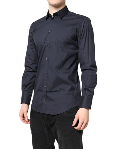 Dark Blue MARTINI Cotton Dress Formal Shirt