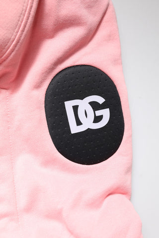 Pink Cotton Hooded Men Sportswear Vest Sweater