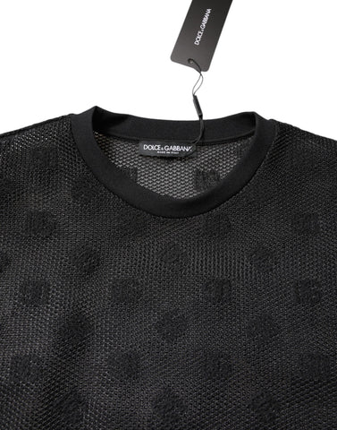 Black See Through Logo Short Sleeves T-shirt
