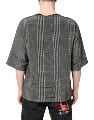 Black White Graphic Print Short Sleeve T-shirt