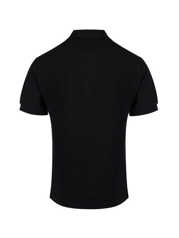 Black Cotton Collared Polo Shirt