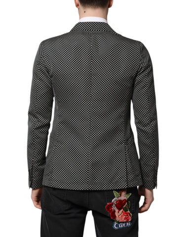 Black White Patterned Men Suit Coat Blazer