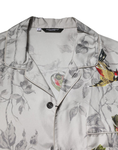 Multicolor Silk Printed Button Down Shirt