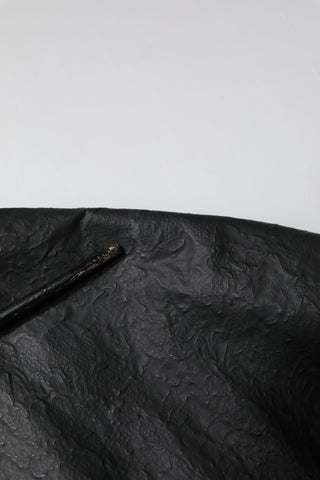 Black Cotton Short Sleeves V-neck T-shirt