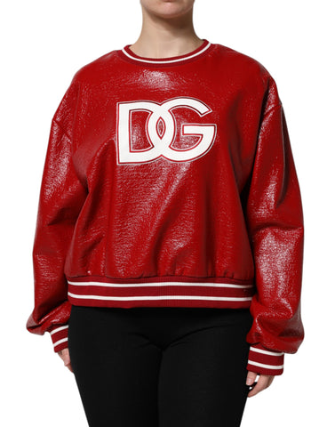 Red Wool DGLogo Embroidery Pullover Sweater
