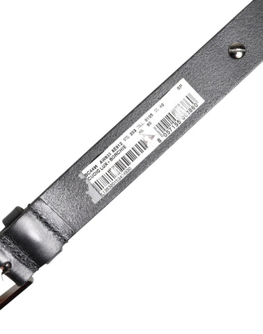 Black Luxury Leather DG Studs Buckle Belt