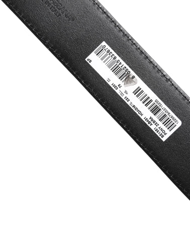 White Black Leather Zebra DG Crystal Buckle Belt