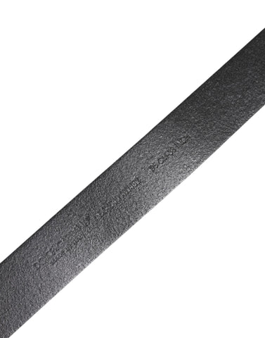 Black Classic Leather Metal Buckle Belt