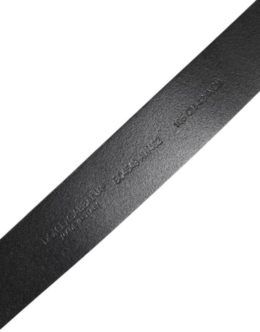 Black Classic Leather Metal Buckle Belt