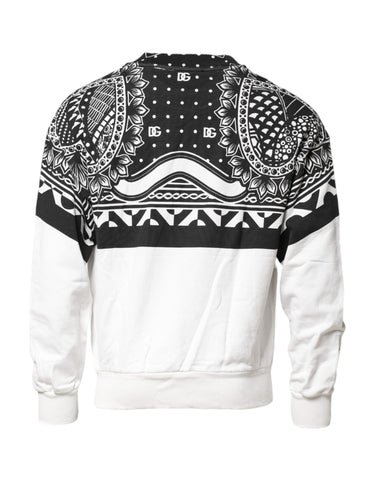 Black White Bandana Cotton Men Sweatshirt Sweater