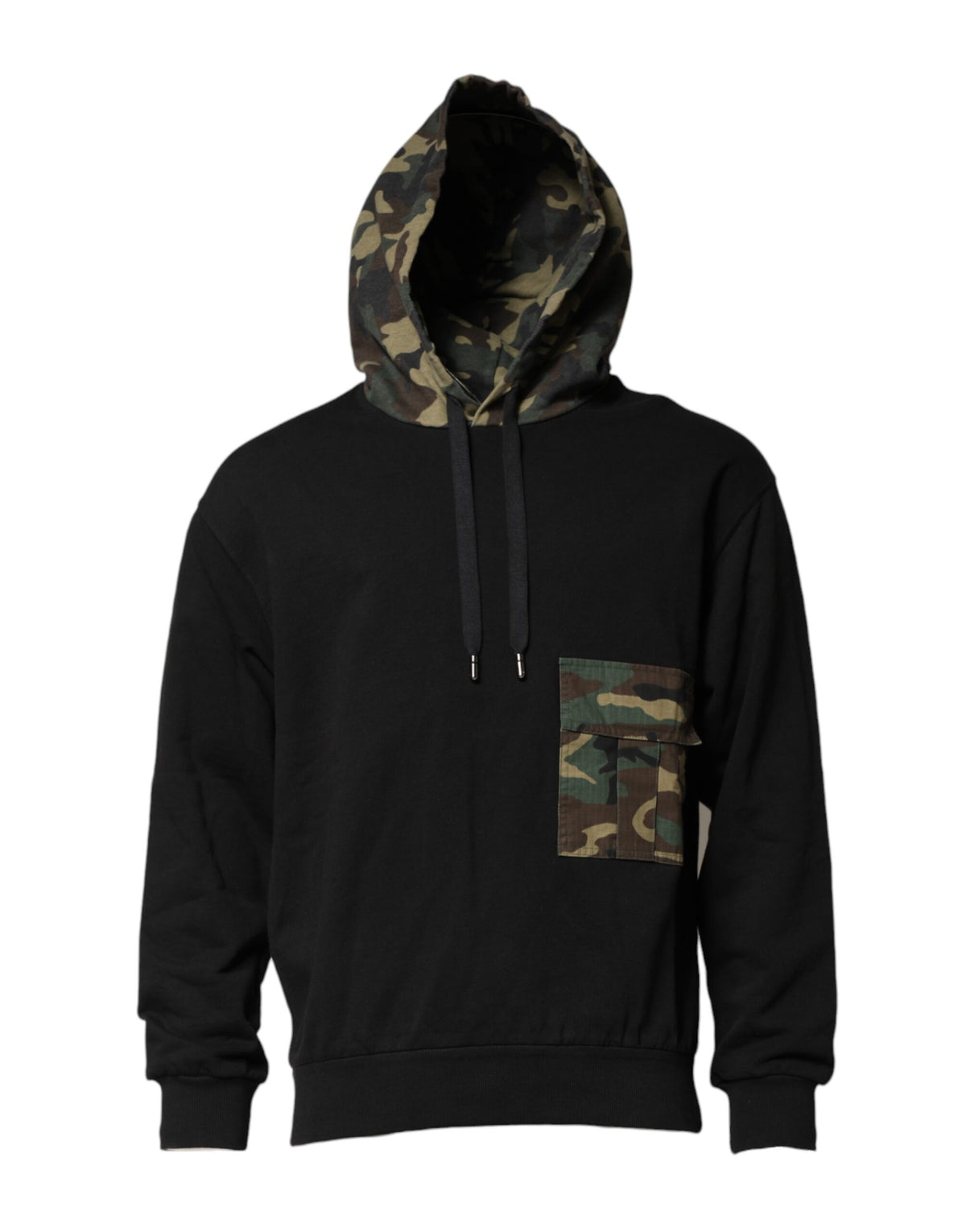 Black Camouflage Hooded Sweatshirt Sweater