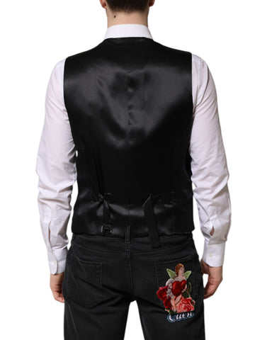 Black Wool Dress Formal Men Waistcoat Vest