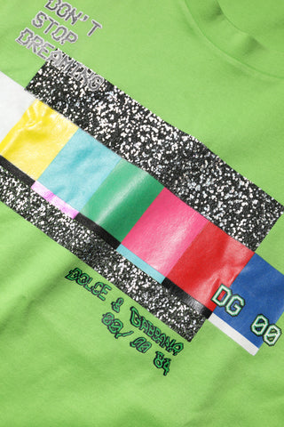 Green Graphic Printed Round Neck T-shirt