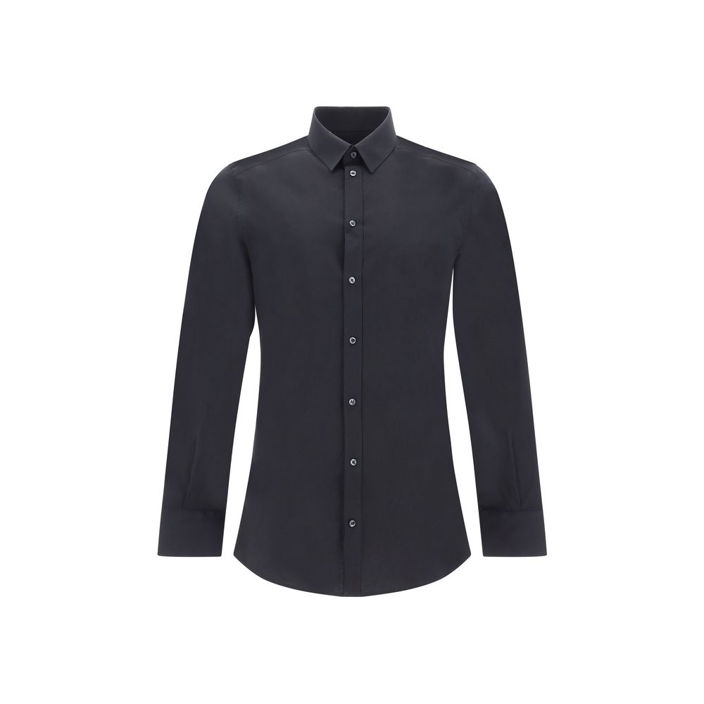 Black Elastane Dress Shirt