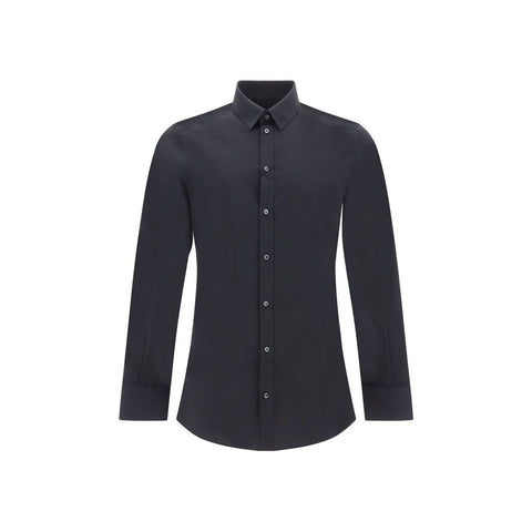 Black Elastane Dress Shirt