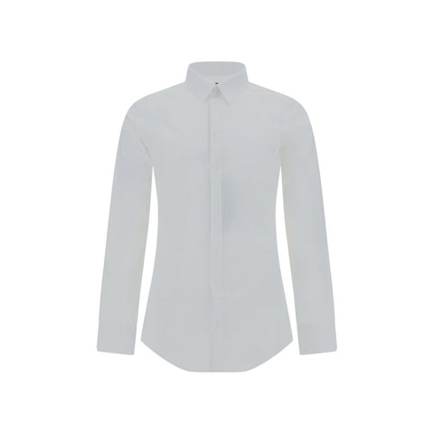 White Elastane Dress Shirt