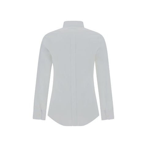 White Elastane Dress Shirt