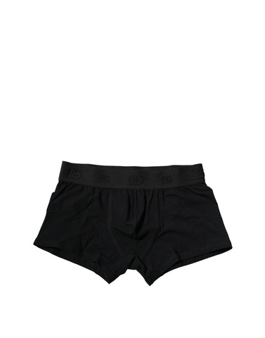 Black Cotton Stretch Regular Boxer Underwear