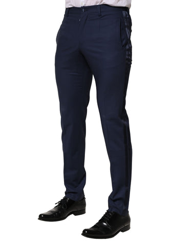 Dark Blue Wool Dress Formal Pants