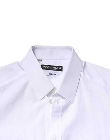 White GOLD Crown Cotton Dress Formal Shirt