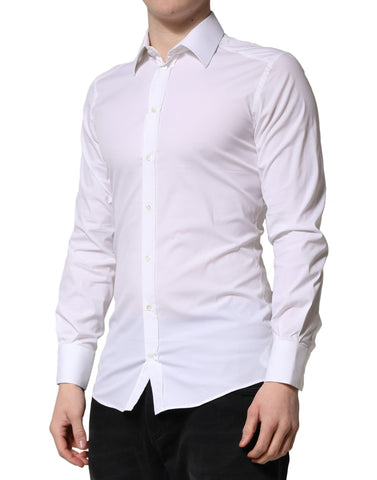 White GOLD Long Sleeves Men Dress Formal Shirt