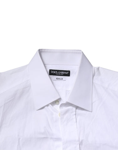 White GOLD Cotton Men Dress Formal Shirt
