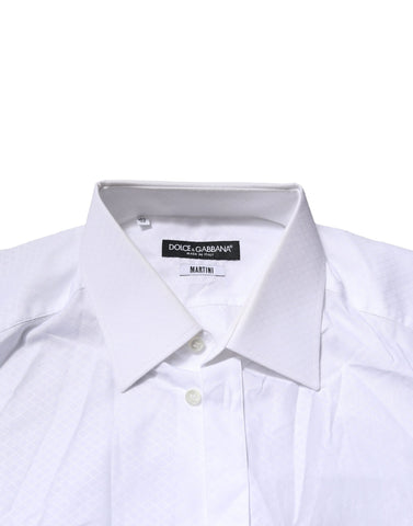 White MARTINI Long Sleeves Men Formal Shirt
